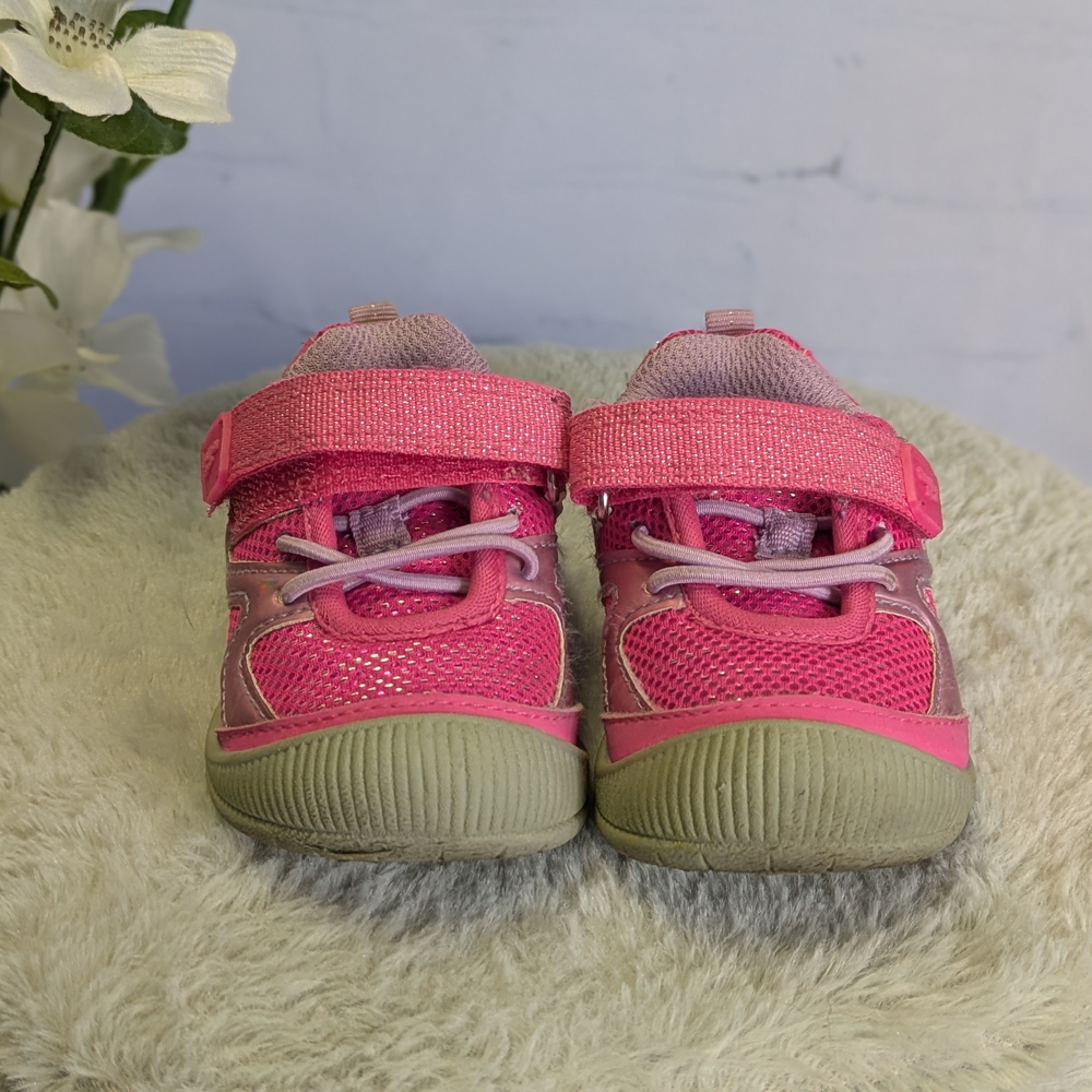 OshKosh B'gosh Pink Sneakers with Velcro Strap and Durable Sole